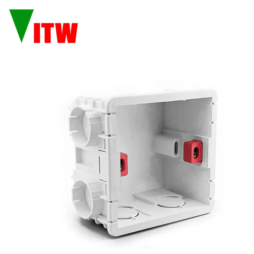 Image of Vitw Wandsteckdosen-Installations-Bodenbox, 86 mm * 86 mm Anschlussdose verdeckt und begraben in der Wand, EU-Schalterzubehör