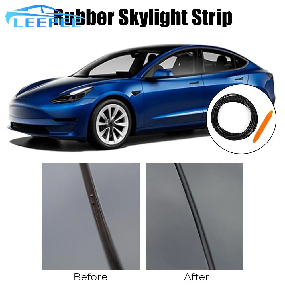 Car Modify Accessories Anti-Dust Waterproof Sealant Sunroof Seal Rubber Skylight Strip Noise Insulator