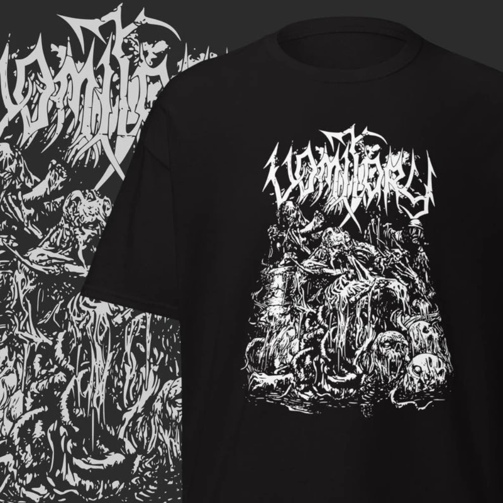 Vomitory Old School Death Metal Vintage T-Shirt Damen Herren Lässiges Baumwoll-Grafik-T-Shirt Erwachsene Streetwear Ropa Hombre Outdoor