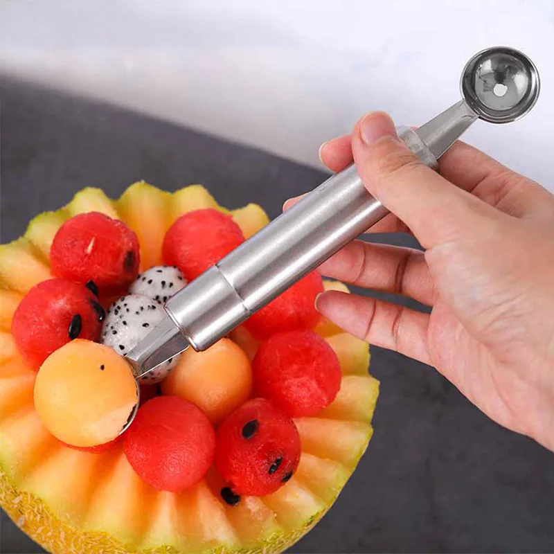 Aixiangru Stainless Steel Ball Digging Device Fruit Ball Round Spoon Ice Cream Multifunctional Set Carving Knife Accessories