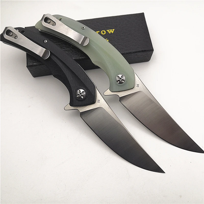 Eafengrow EF965 D2 Blade G10 Handle Bearing Flipper Outdoor Camping Hunting Knife Utility Survival EDC Kitchen Folding Knife