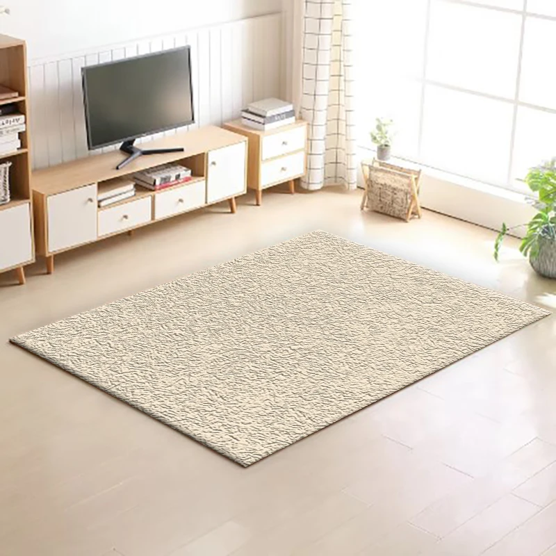 Solid Color Beige Series Simple Customizable Non Slip Multi Functional Carpet Rug Alfombra Door Mat Room Mat and Welcome Mat