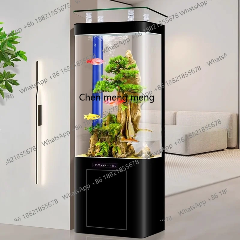 

Household bottom filter fish tank, new small integrated smart aquarium living room ecological vertical goldfish tank