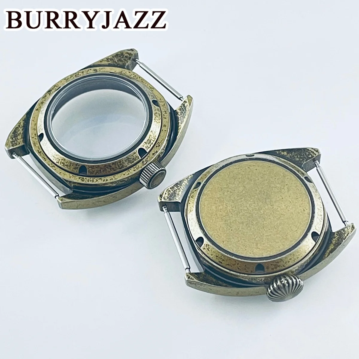 BURRYJAZZ 36mm/39mm Fit NH34 NH35 NH36 NH38 ETA2824 PT5000 Movement Watch Case Waterproof With Sapphire Large Crown/Small Crown