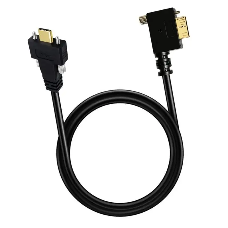 31BA Industrial Camera USB Data Cable, USB Type C to USB B with Screw Lock and 1M Cable for Stable Equipment Use