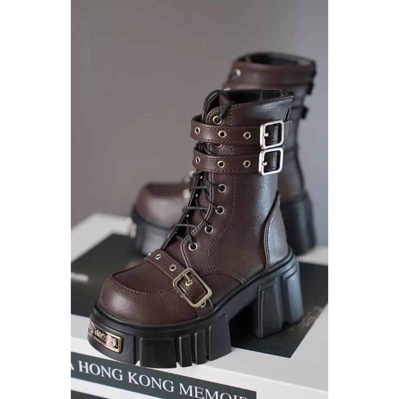 BJD 人形の靴 ID75 人形ファッション黒靴厚底トールブーツ人形アクセサリー DIY ギフト