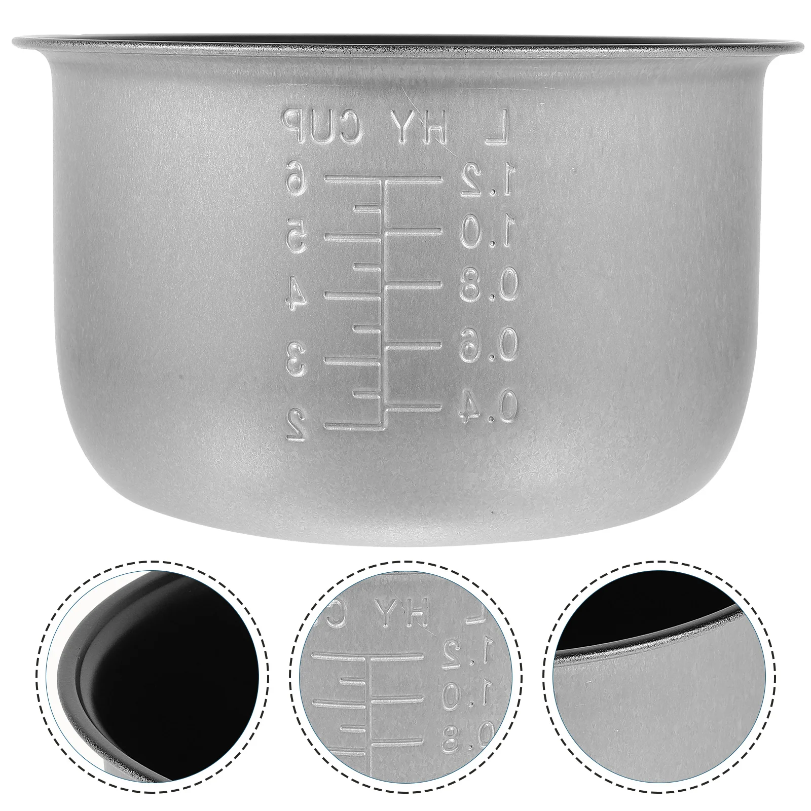 

Rice Cooker Liner Cooking Pot Container Replace Replacement Aluminum Alloy Inner