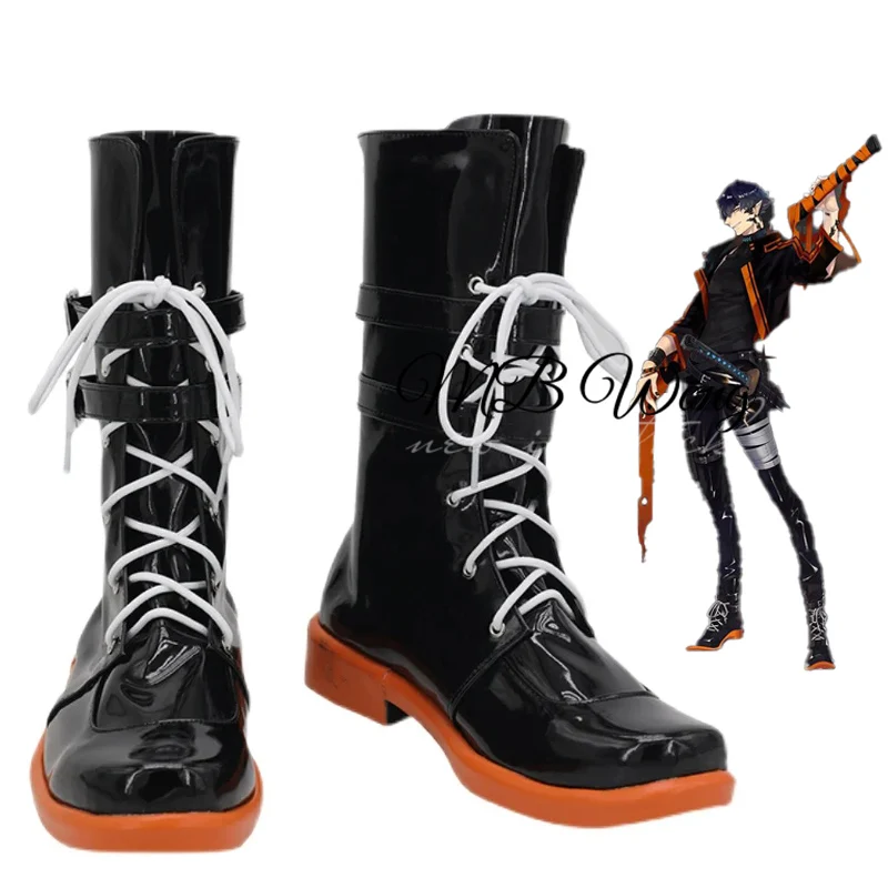 

Arknights Flamebringer Cosplay Boots Black Shoes Halloween Carnival Party Accessories Custom Made Any Size for Unisex