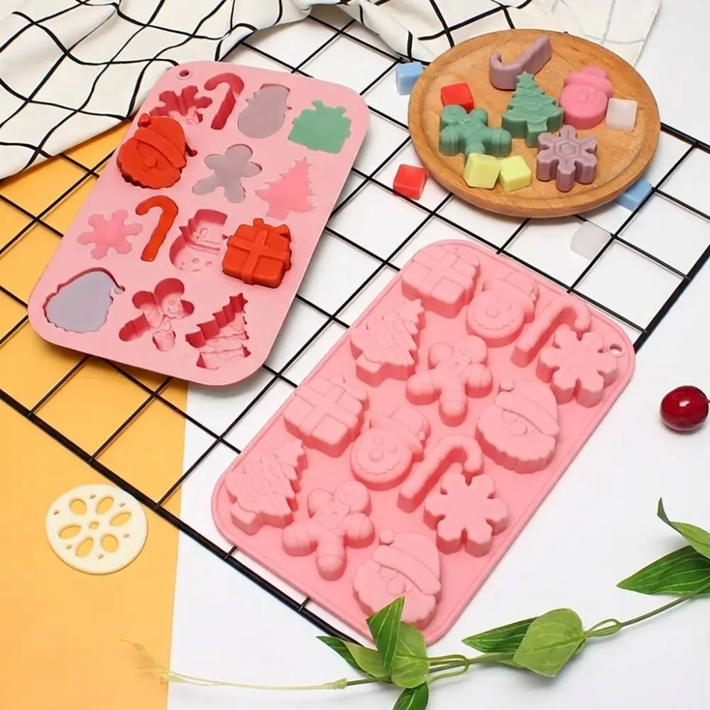 New Christmas Theme Mousse Cake Mold 14 Options Reusable Chocolate Dessert Mold Flexible Non-Stick Baking Mould Baking Tools