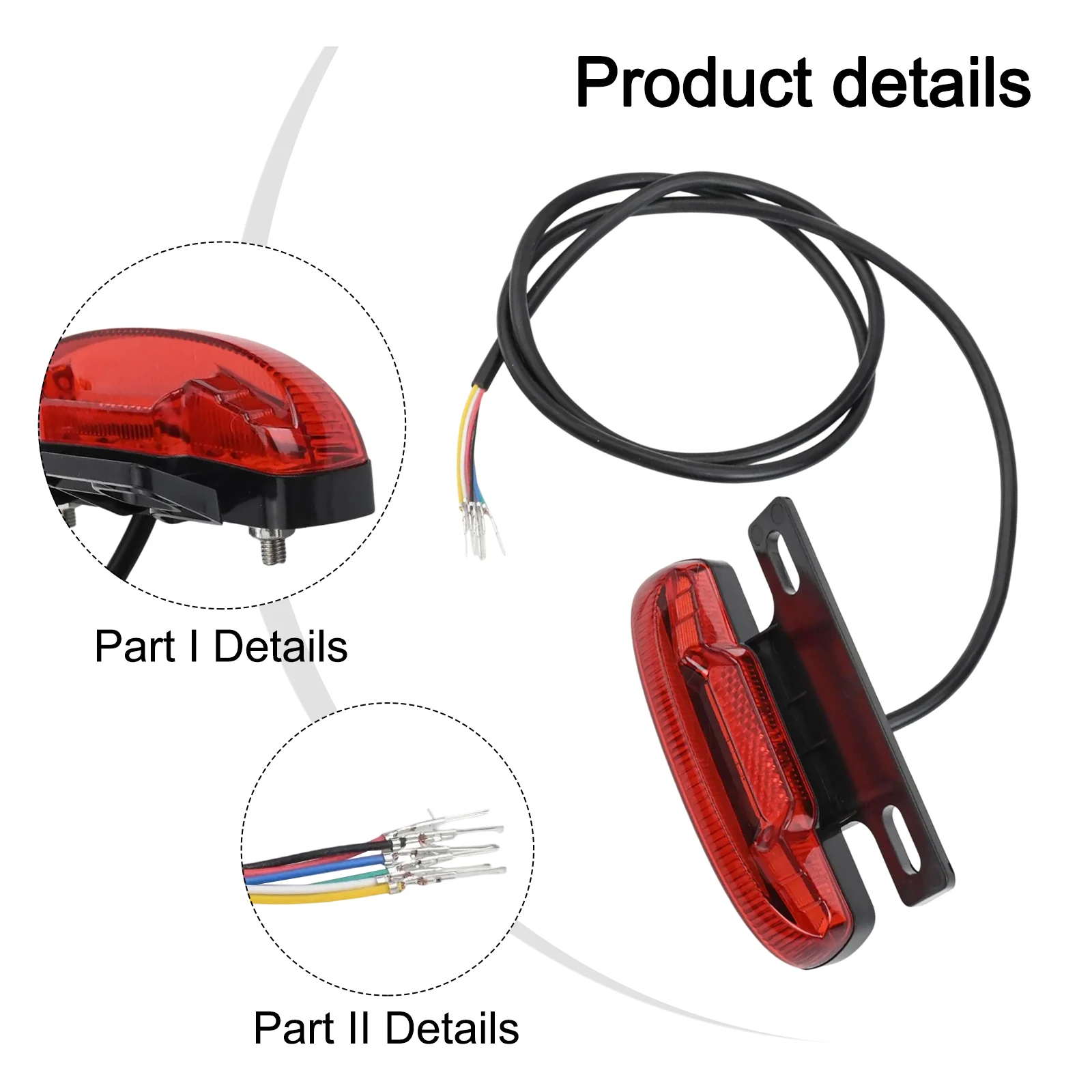 

For Ebike For Night Cycling Night Riding Light Ebike Rear Light Brake Light For Ebike Safety Ebike Waterproof IPX4