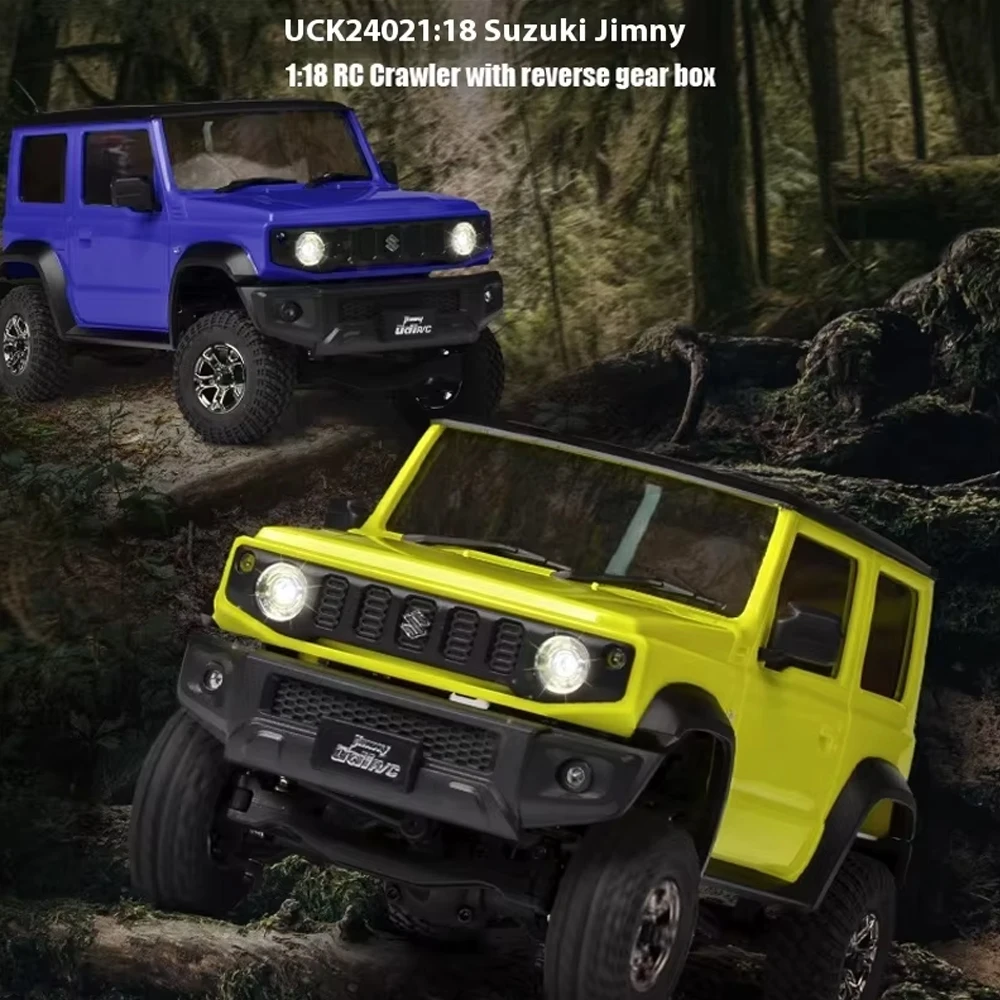 1/18 Ucx2402 Jimny Rc Car Off Road 4x4 Rc Crawler With Reverse Gear Box Simulation Model Climbing Car Rtr Green Blue Grey