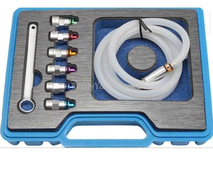 8pc Brake Bleeder Wrenches Bleed Extractor 12 Pts Socket & Check Valve Manual Brake Oil Bleed Hose and Drain Plug Wrench