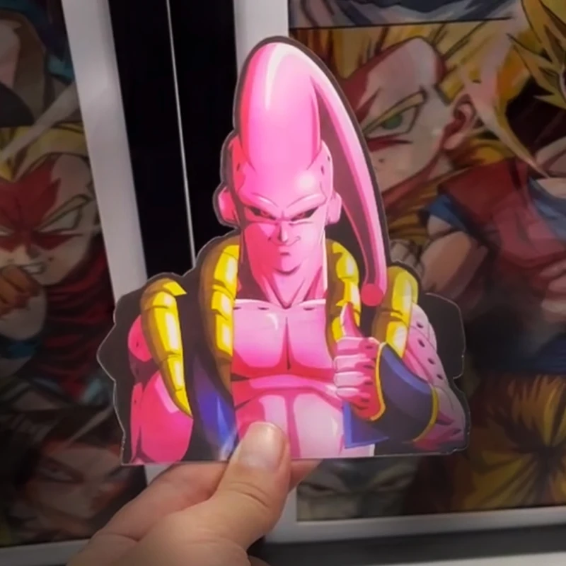 Dragon Ball Majin Buu Anime Motion Car Stickers Waterproof Decal for Laptop,Refrigerator,Suitcase,Etc. Toy Gift Wall Stickers