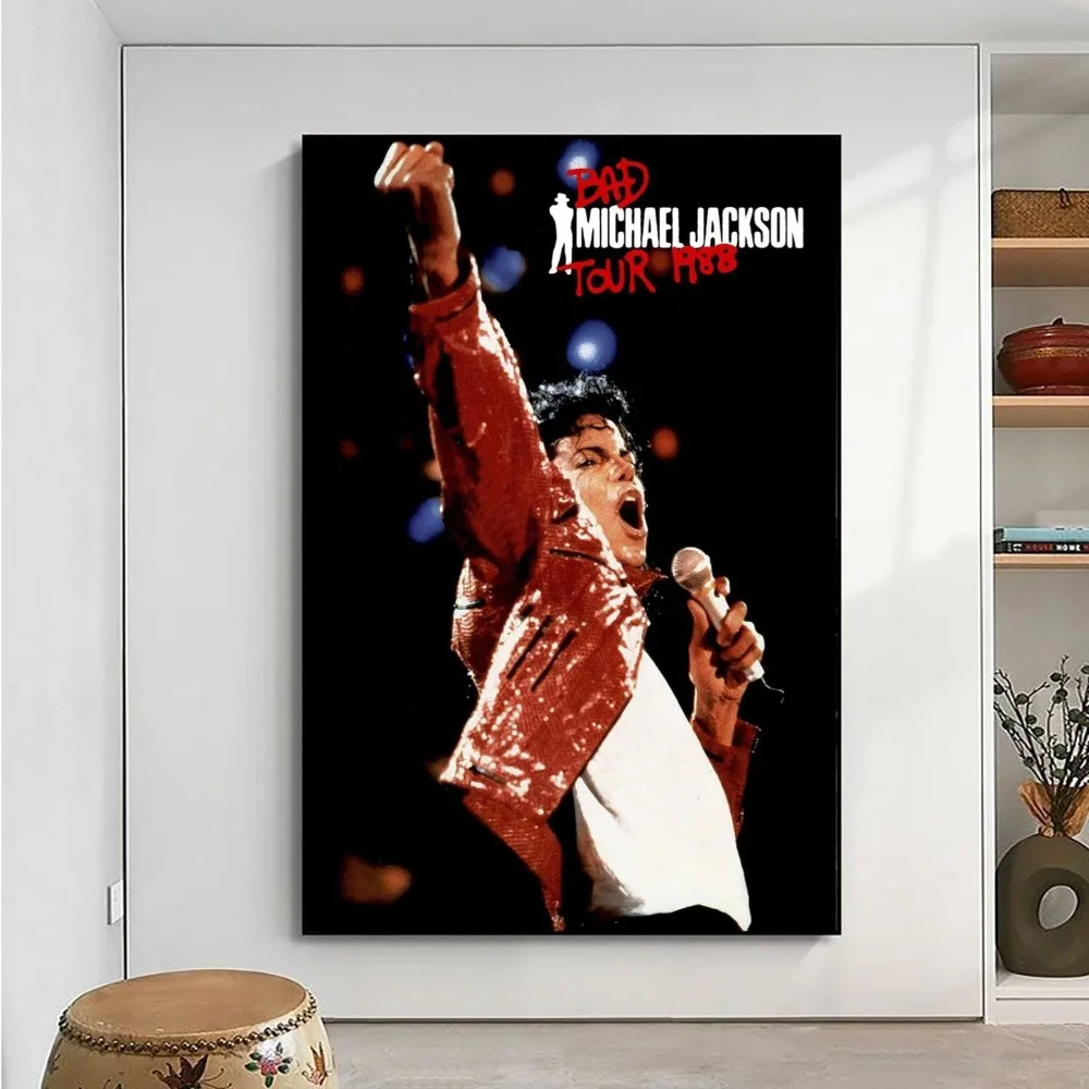 80s Pop Singer Michael Jackson DIY Poster Kraft Paper Vintage Poster Wall Art Painting Study Stickers Big Szie Wall Painting