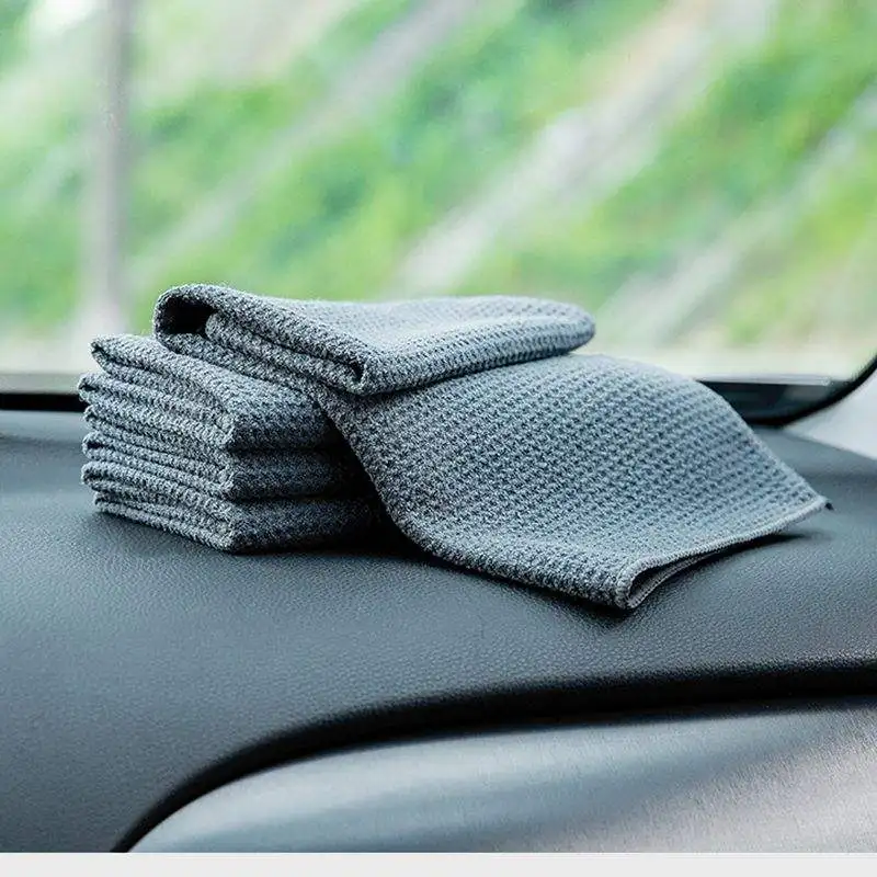 1 Piece Waffle Auto Wash Towel 40X40cm Detailing Cleaning Cloth Car Rag Fast Dry Car Home Care Maintenance Accessories