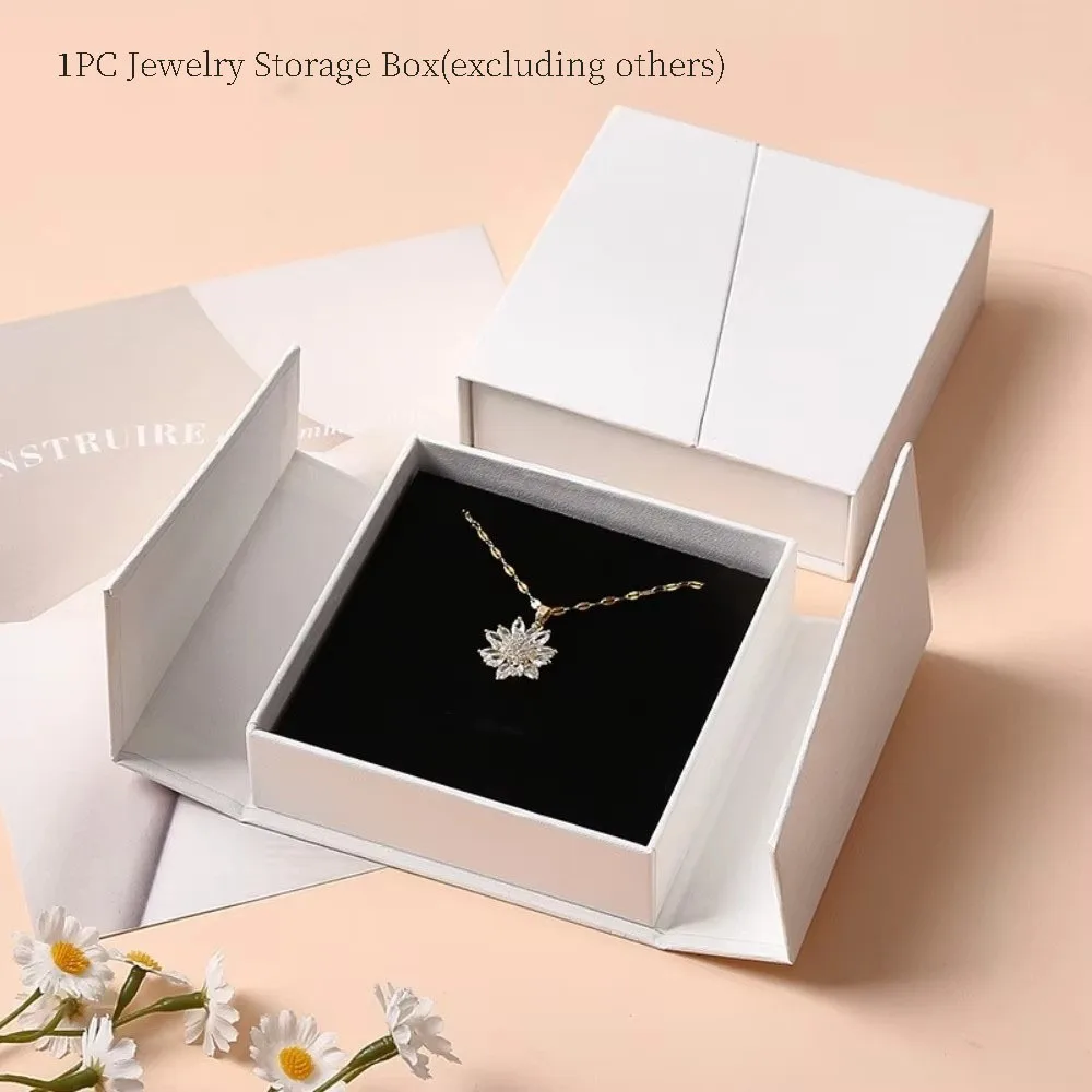 

Новая двойная открывающаяся коробка для упаковки ювелирных изделий, магнитная откидная застежка, толстая коробка-органайзер для ювелирных изделий, коробка для хранения ювелирных изделий из крафт-бумаги, подарок