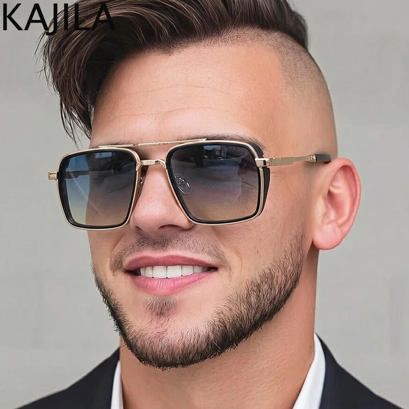 

Oversized Steampunk Square Shield Sunglasses Men 2026 Luxury Brand Vintage Metal Double Bridge Punk Sun Glasses For Male Shades