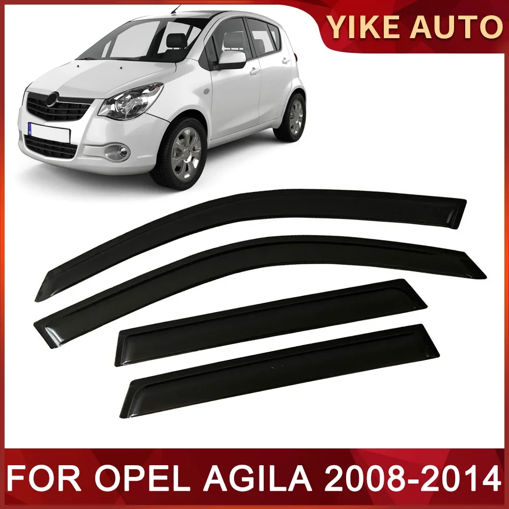 

Оконный козырек для OPEL AGILA 2008-2014, дверной козырек с защитой от атмосферных воздействий, защита от дождя, боковые окна, ветровые дефлекторы, авто