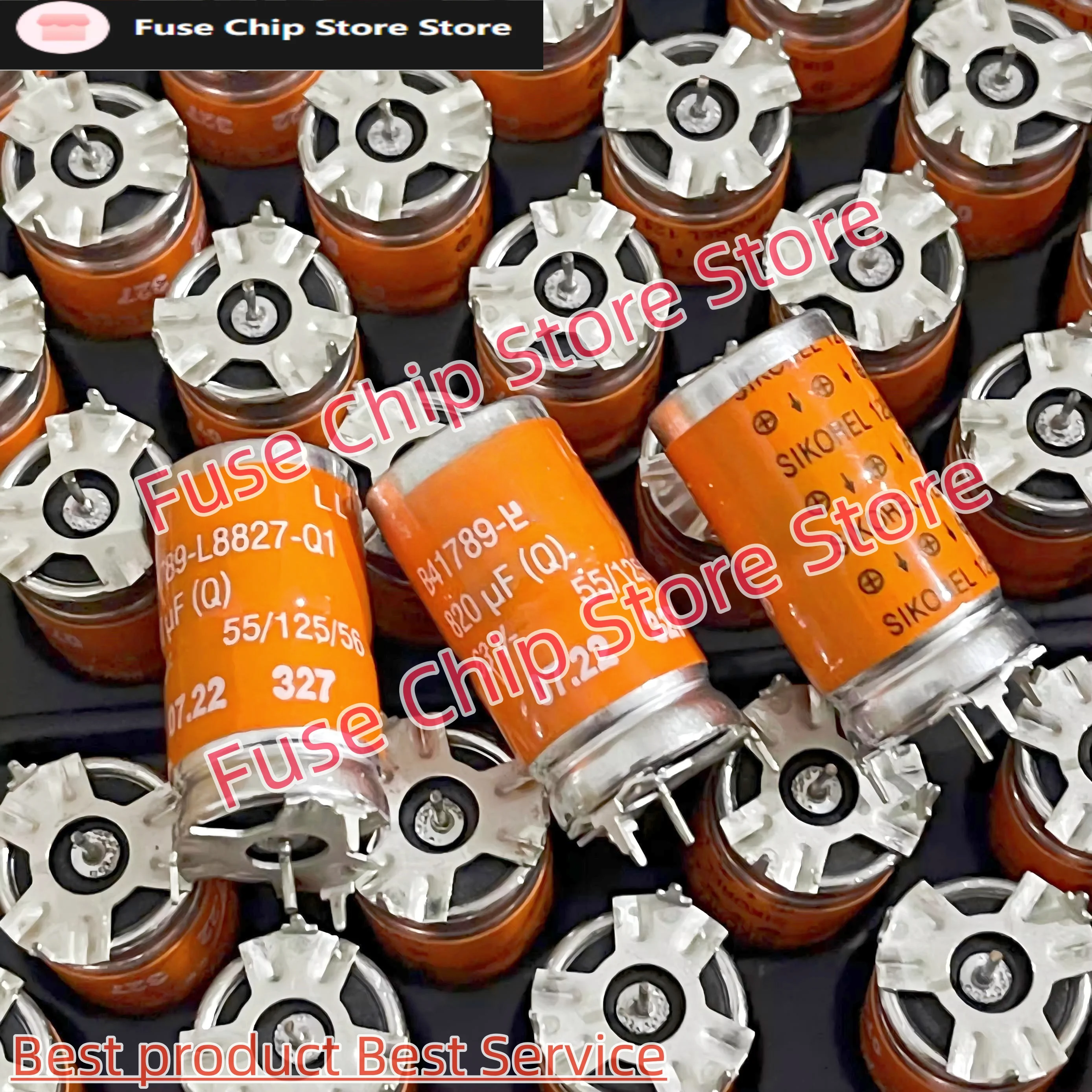 

3 шт./лот B41789L8827Q, класс Q, 820 мкФ, 63В, 18x35 мм, для автомобильных высокотемпературных медно-свинцовых фильтрующих электролитических конденсаторов