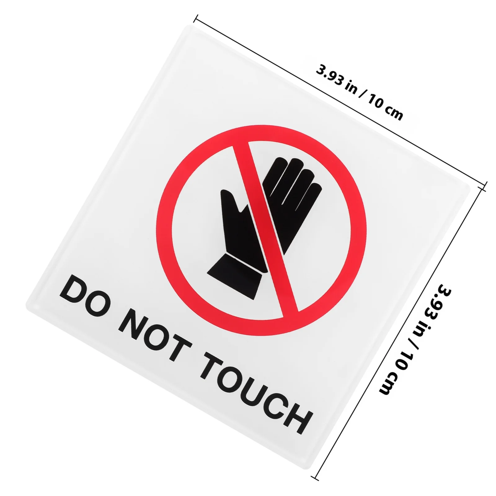 1pc Do Not Acrylic Warning Label Adhesive No Touching Sign Safety Caution Decal For Factory Machine Wall Adhesive Security Sign