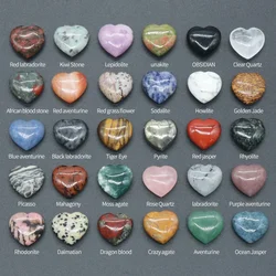 20pcs 20x8mm Heart Shape Beads Crystal Chakra Healing Stone Gemstones Pendant Reiki Handmade Jewelry Making Handicrafts