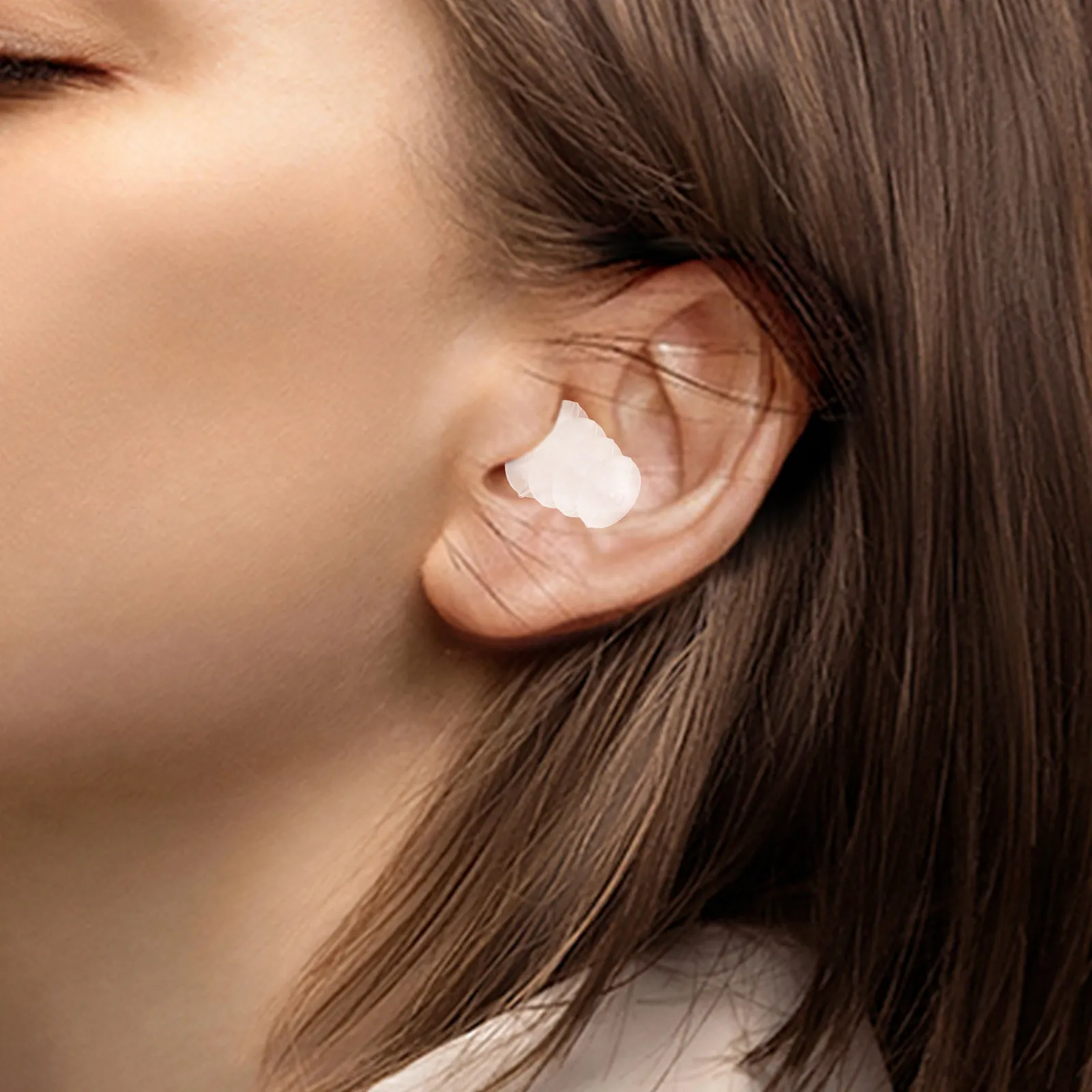 

1Pair Invisible Silicone Earplugs Anti Noise Sleeping Ear Plugs for Study Bath Travel Concert Music Festival Sound Blocking