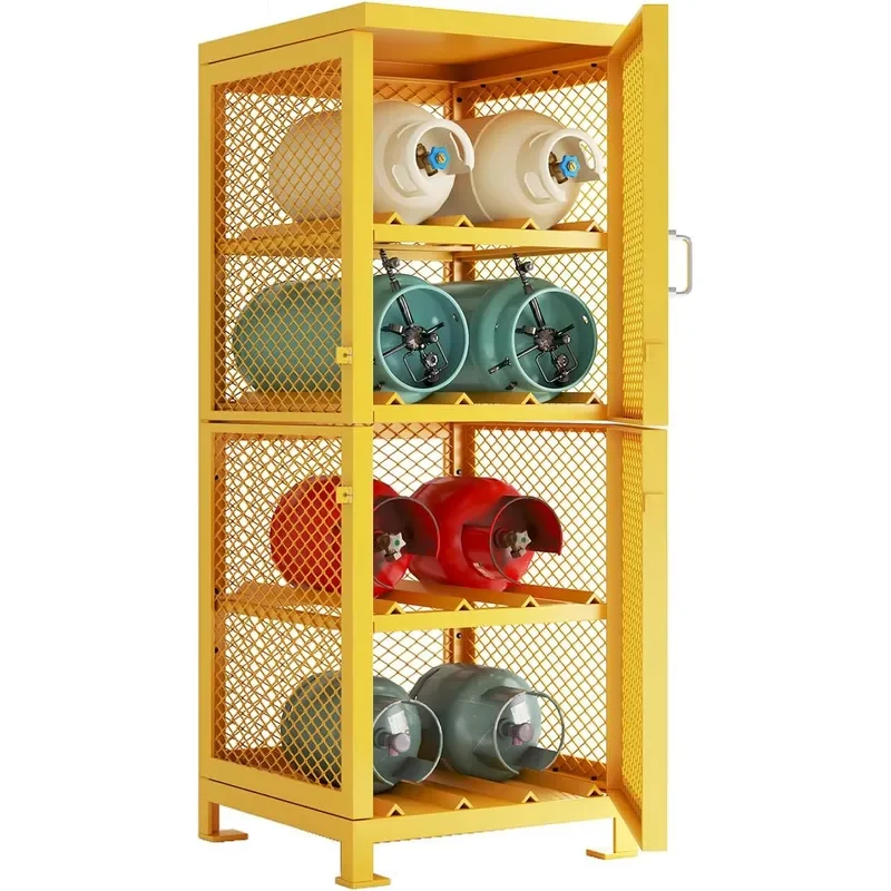 30L x 30W x 70H Horizontal Cylinder Storage Cabinet 8 Cylinder Capacity
