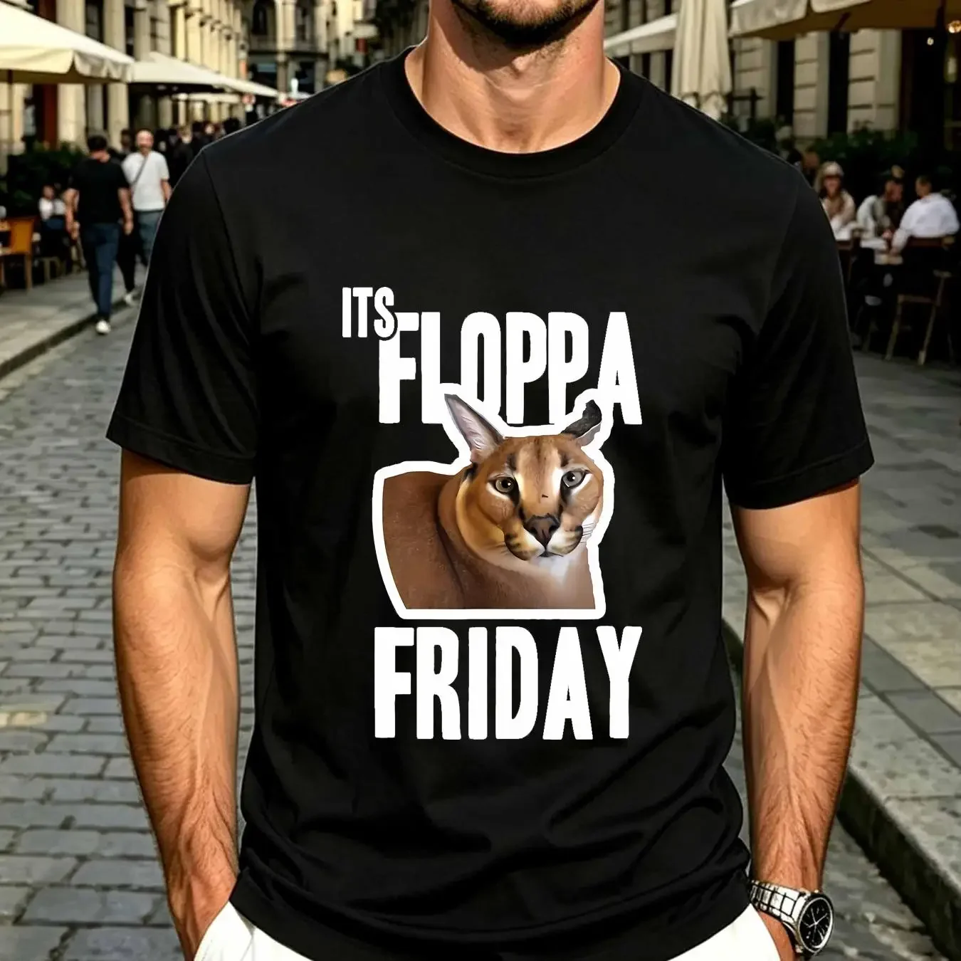 washed T Shirt NEW LIMITED Its Floppa Friday Meme Classic Great vintage Washed Slightly Versatile designer clothes Comfortable