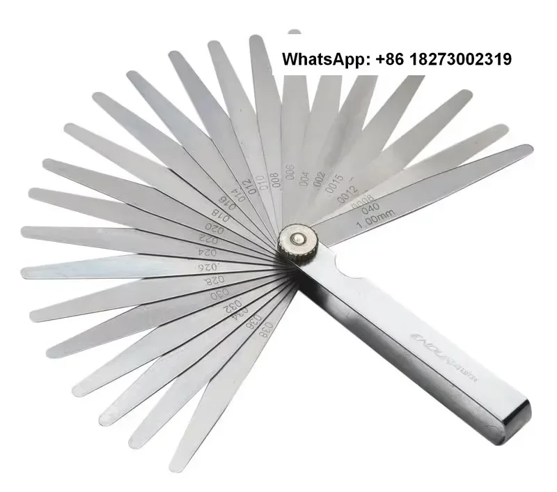 ชุดเกจเมตริกและอิมพีเรียลเฟลเลอร์ 23 ชิ้นสําหรับวัดความหนาและเคลียร์