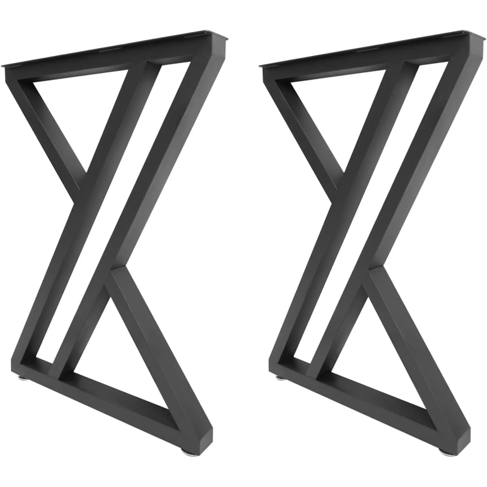 70cm Tall Table Legs Set of 2 Black Coffee Table Foots Heavy Duty Industrial X Shaped DIY Furniture Table Racks with Screws