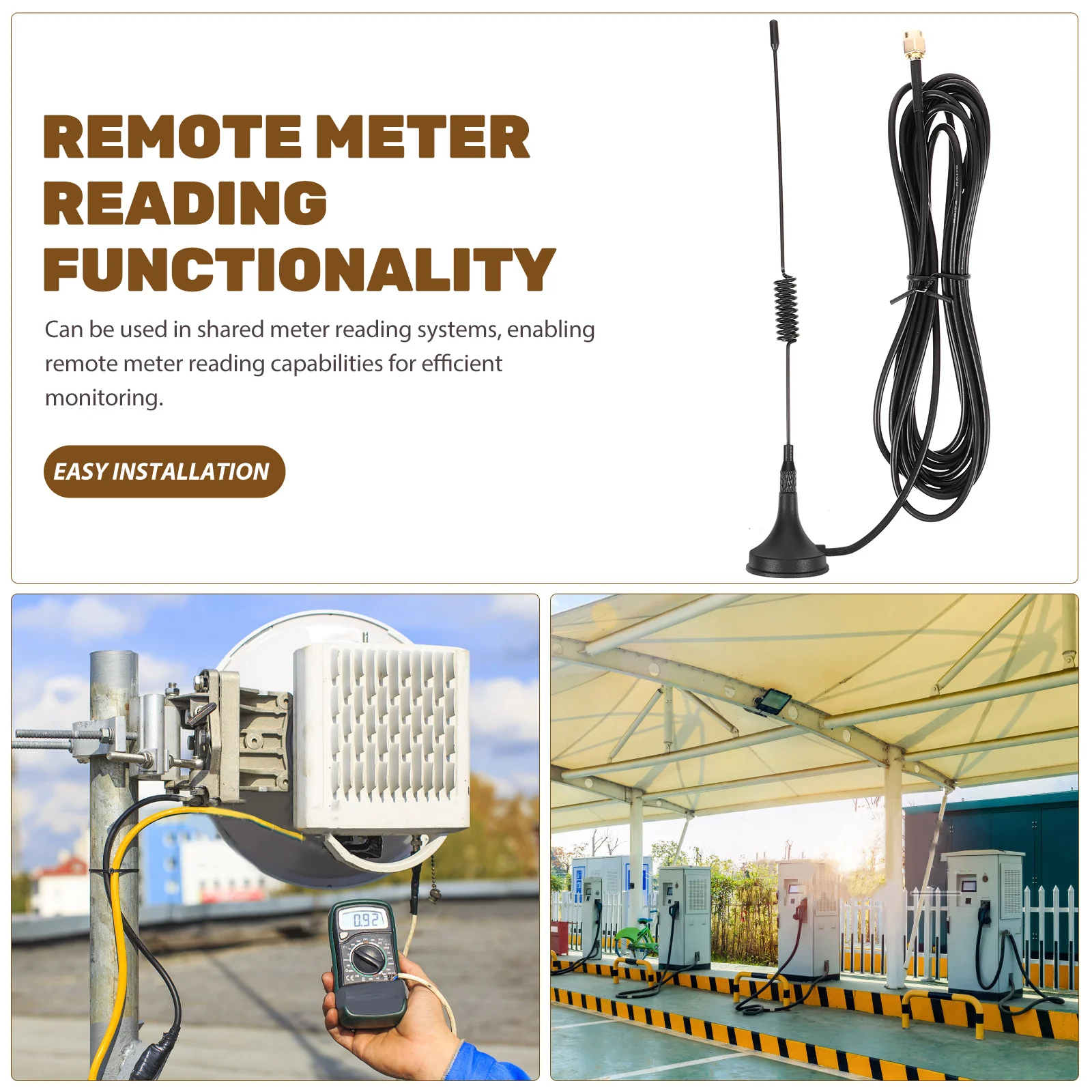 

Gsm 2g 3g 4g Suction Cup Antenna High Gain Gprs Module External Shared Meter Reading Base Black Car Truck Magnetic Mount