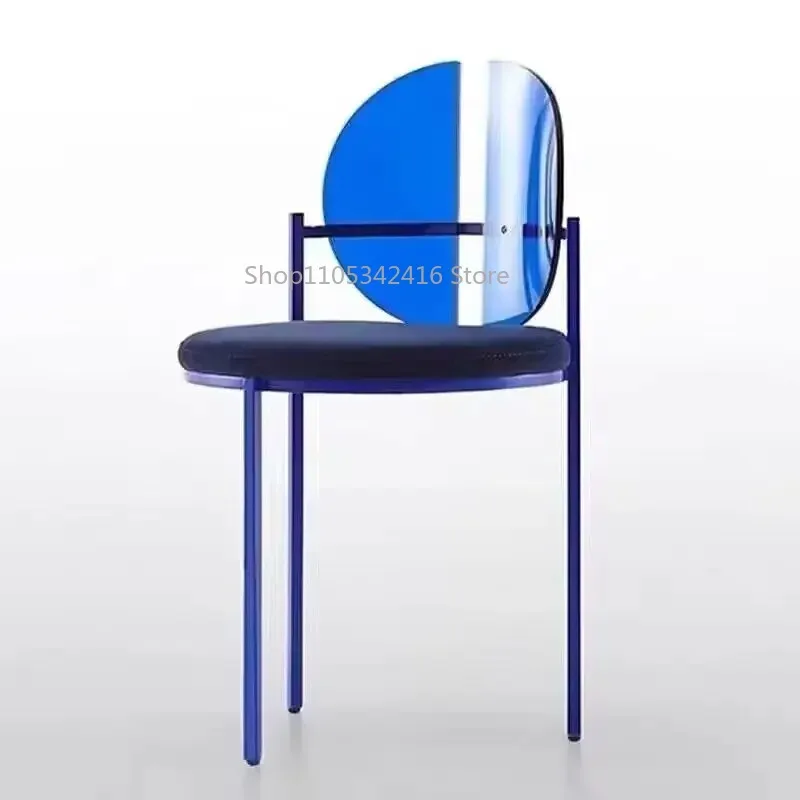 

Acrylic Dopamine Accent Chair, Art Colored Single Seat for Living Room Dining Casual Home Decor