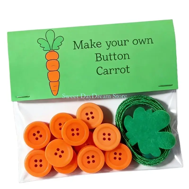 Y88C Festiwalowy zestaw do rękodzieła z guzikami do dekoracji wielkanocnych Królicze jaja Wzory zawieszek