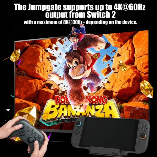 Imagen 2 del producto Savage Raven by Skull & Co. Jumpgate Dock USB C Hub estación de acoplamiento de soporte portátil para Switch 2 y accesorios de juego OLED