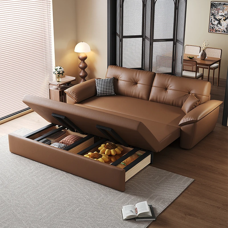 Italian new cat scratching sofa bed folding dual-purpose Arhat bed household apartment living room telescopic bed multi-function