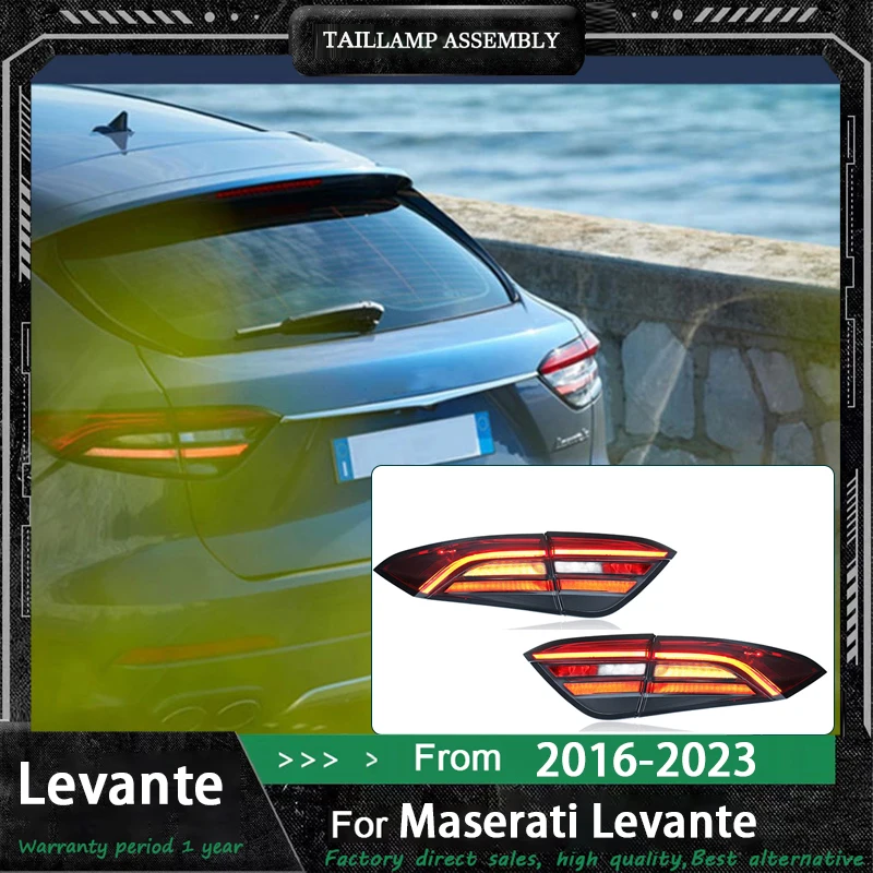 

Автомобильные фары для Maserati Levante 2016-2023, светодиодные автоматические задние фонари в сборе, обновленный дизайн, сигнальная лампа, аксессуары для инструментов