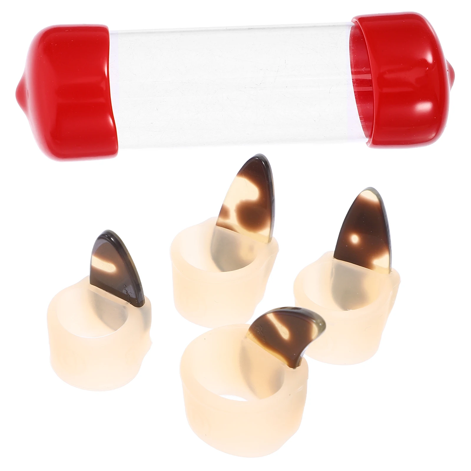 

Silicone Guzheng Nail Protectors Reusable Elastic Nail Covers for Guzheng Players Easy to Use Non-Stick Practice for Electric