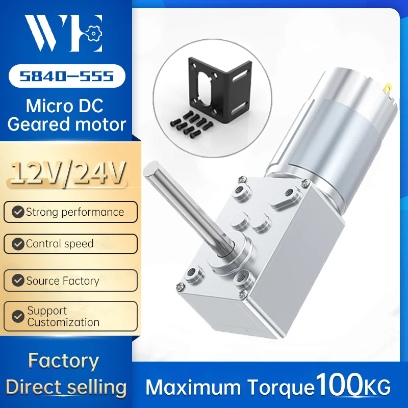 

5840-555 Miniature Brushed DC Motor 12V24V Unidirectional Long Axis D Axis Forward And Reverse Switching Speed Regulating Motor