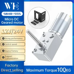 5840-555 Miniature Brushed DC Motor 12V24V Unidirectional Long Axis D Axis Forward And Reverse Switching Speed Regulating Motor