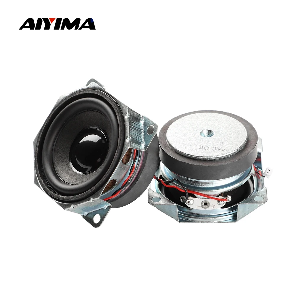 AIYIMA 2Pcs 2 Inch 52MM Portable Speaker 4 Ohm 3W Full Range Audio Speaker Sound Amplifier Home Theater Loudspeaker