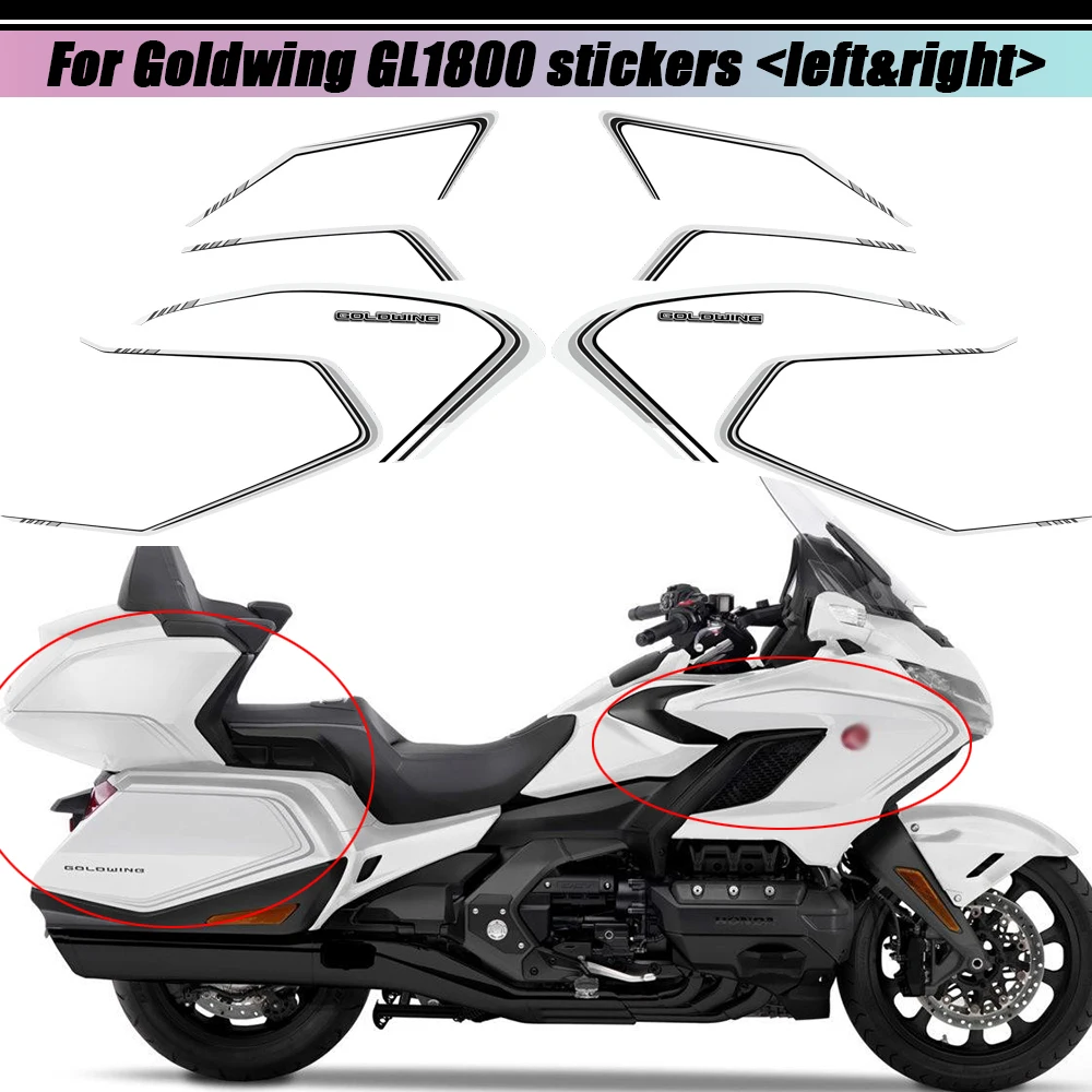 Almohadilla de depósito Tour Kit fundas Protector maletero equipaje rodilla accesorio pegatinas calcomanía para HONDA Goldwing GL1800 GL 1800 2018 2019 2020