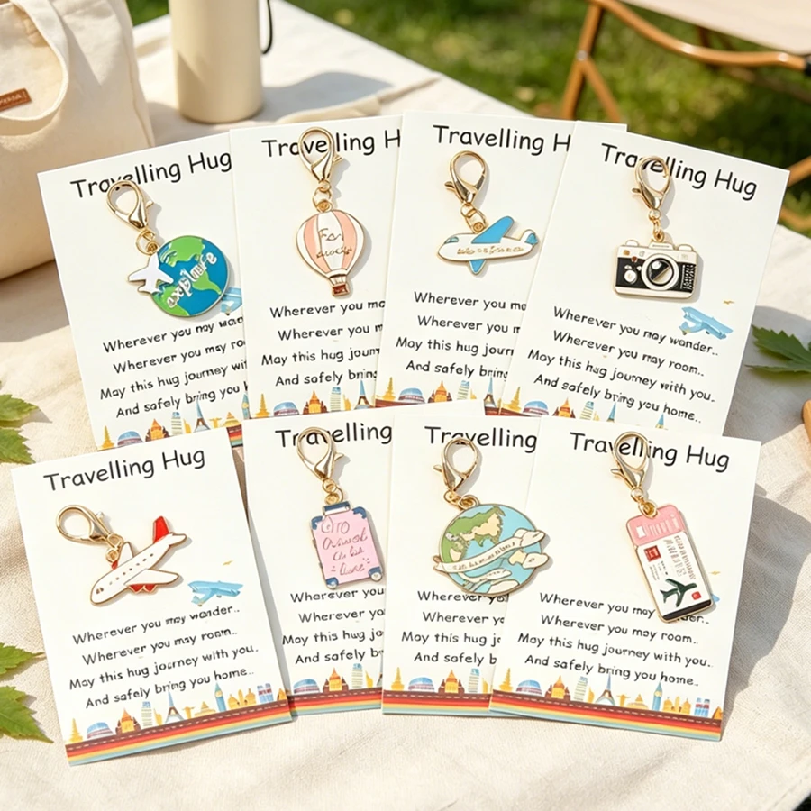 Travel Accessories As Gifts - 8-Piece Travel Keychain Set, Party Keychains,