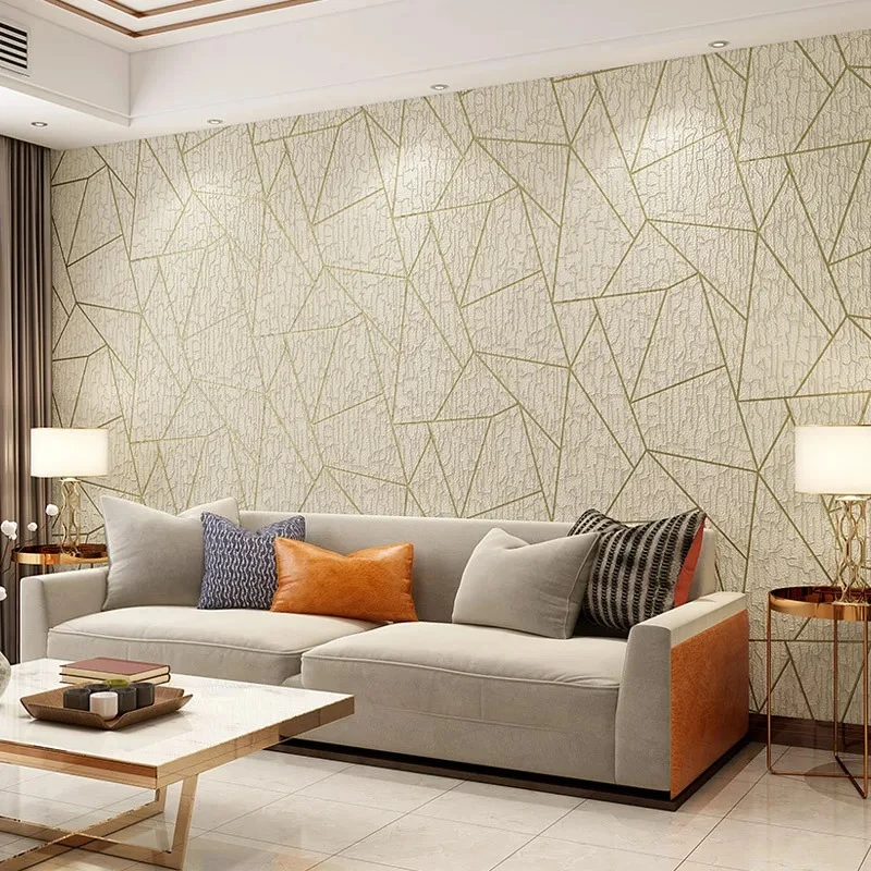 Deerskin Velvet Wallpaper Bedroom Living Room Stereo Thickened Durable Home Decoration Non-self-adhesive Non-woven Wallpaper