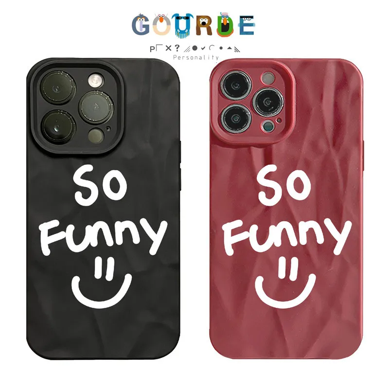 Gourde Cute Aesthetic Casing Smile Bow Pattern Phone Case for Iphone 16 15 14 13 12 11 Pro Max IP 7 8 Plus Iphon X XS XR Xs Max