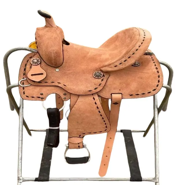 

Handmade Premium Quality Leather Western Barrel Racing Horse Saddle Trail Custom Size Design Color With All Accessories Included