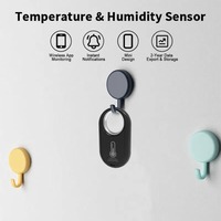 Tuya Smart Zigbee Hanging Temperature& Humidity Sensor Removeable Smart Life Thermometer Detector Alexa GoogleHome Voice Control
