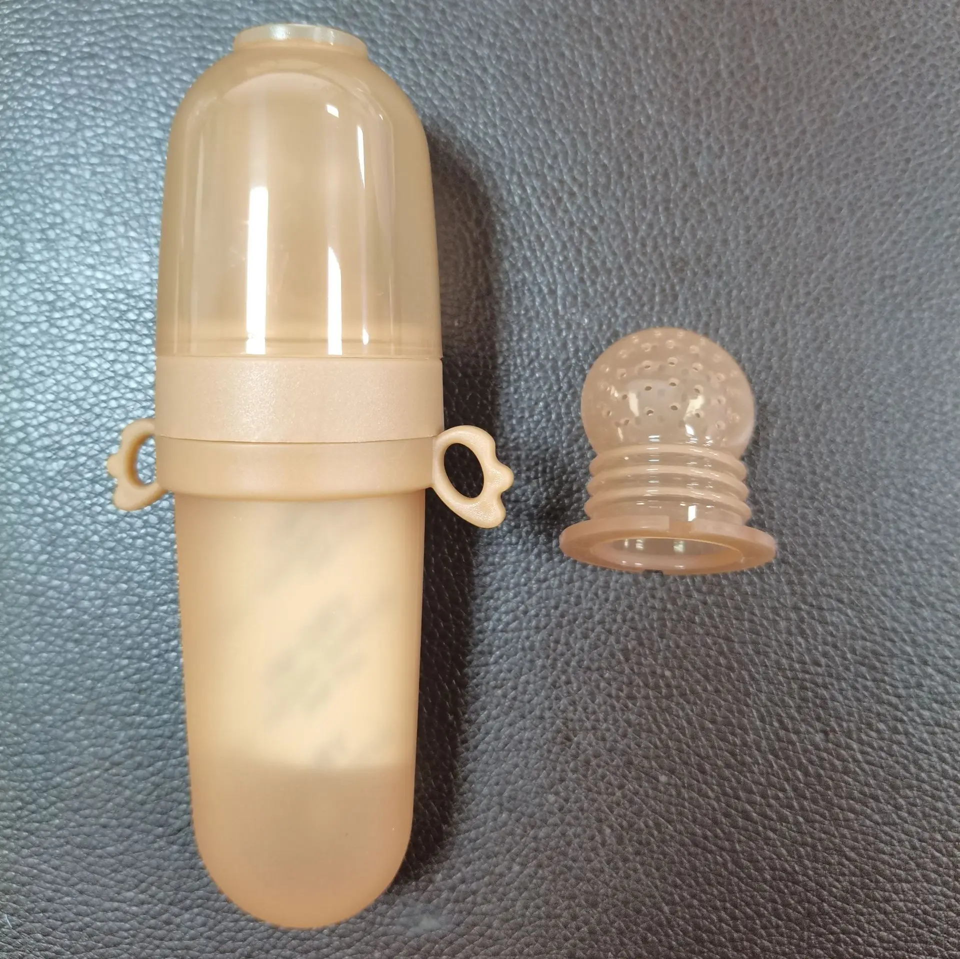 Baby Feeding Bottle + Teether Baby Silicone Rice Paste Cereal Feeding Squeeze Bottle Spoon Feeder for Newborn Child Utensils