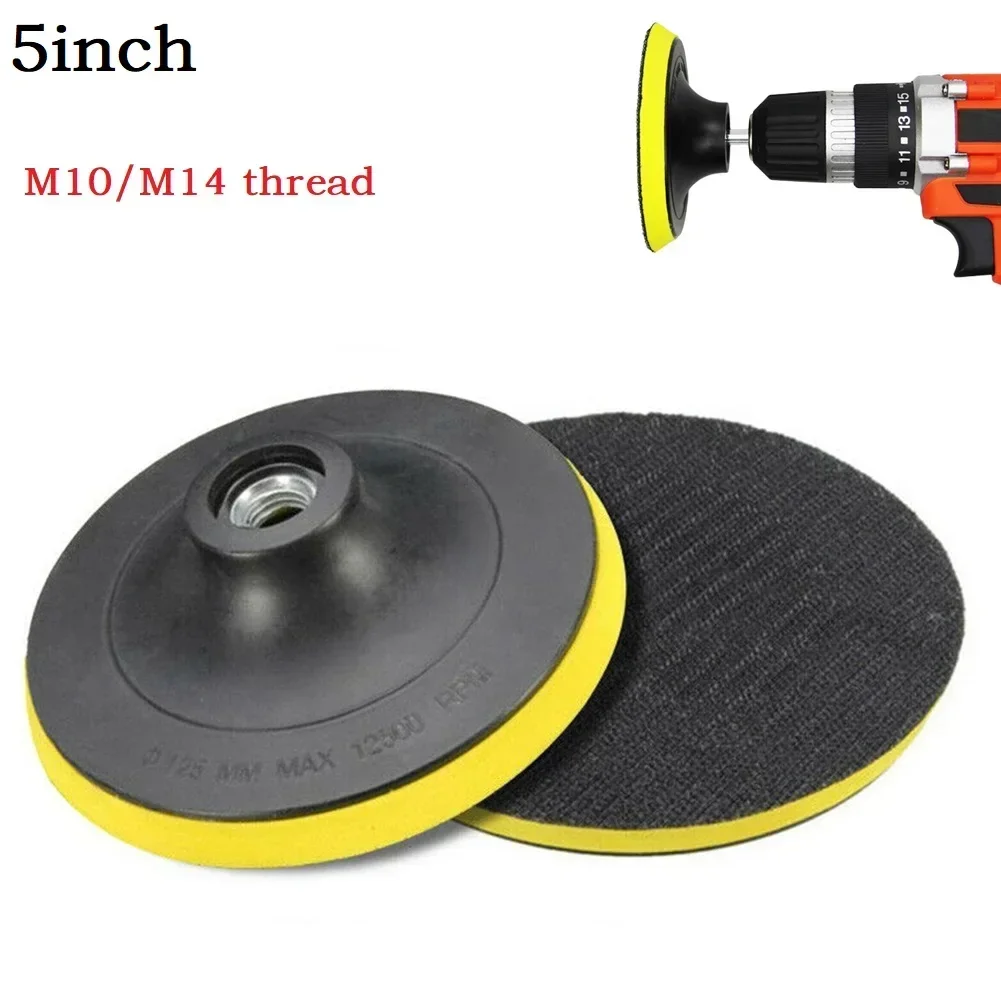 Angle Grinder Sanding Pads 5Inch 125mm Self--adhesive Hook--Loop Backing Pad Polishing Plate 10mm 14mm Thread Sander Disc