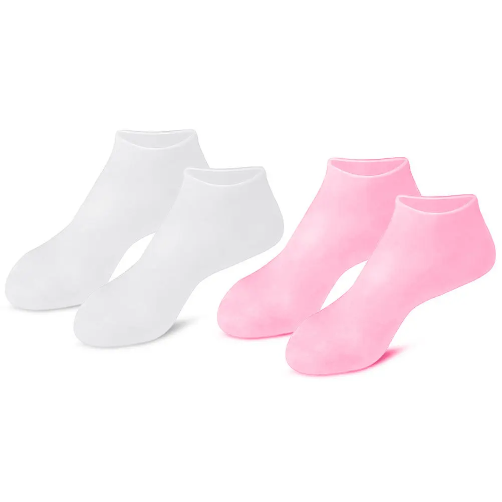 2Pairs Moisturizing Foot Socks for Dry Cracked Heels Exfoliating Hydrating Overnight Home Pedicure Care Softening Repairing Spa view 6