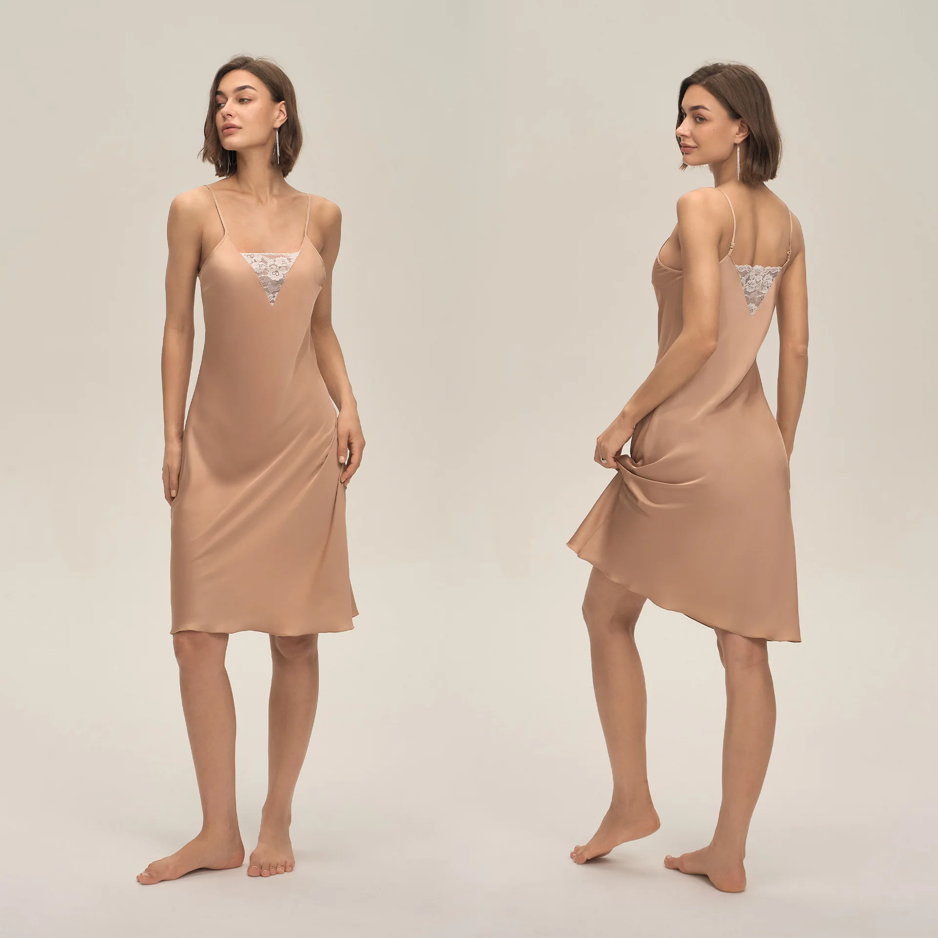 

Шелковистая атласная ночная рубашка для женщин, сексуальное нижнее белье с кружевной отделкой, ночная рубашка на тонких бретельках, сорочка, одежда для сна, ночная рубашка большого размера, домашняя одежда